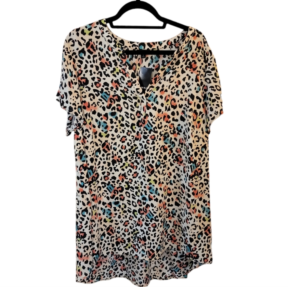 Leopard High Low Shirt
